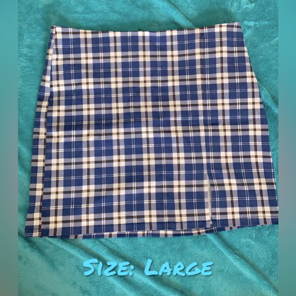 Plaid Blue Skirt